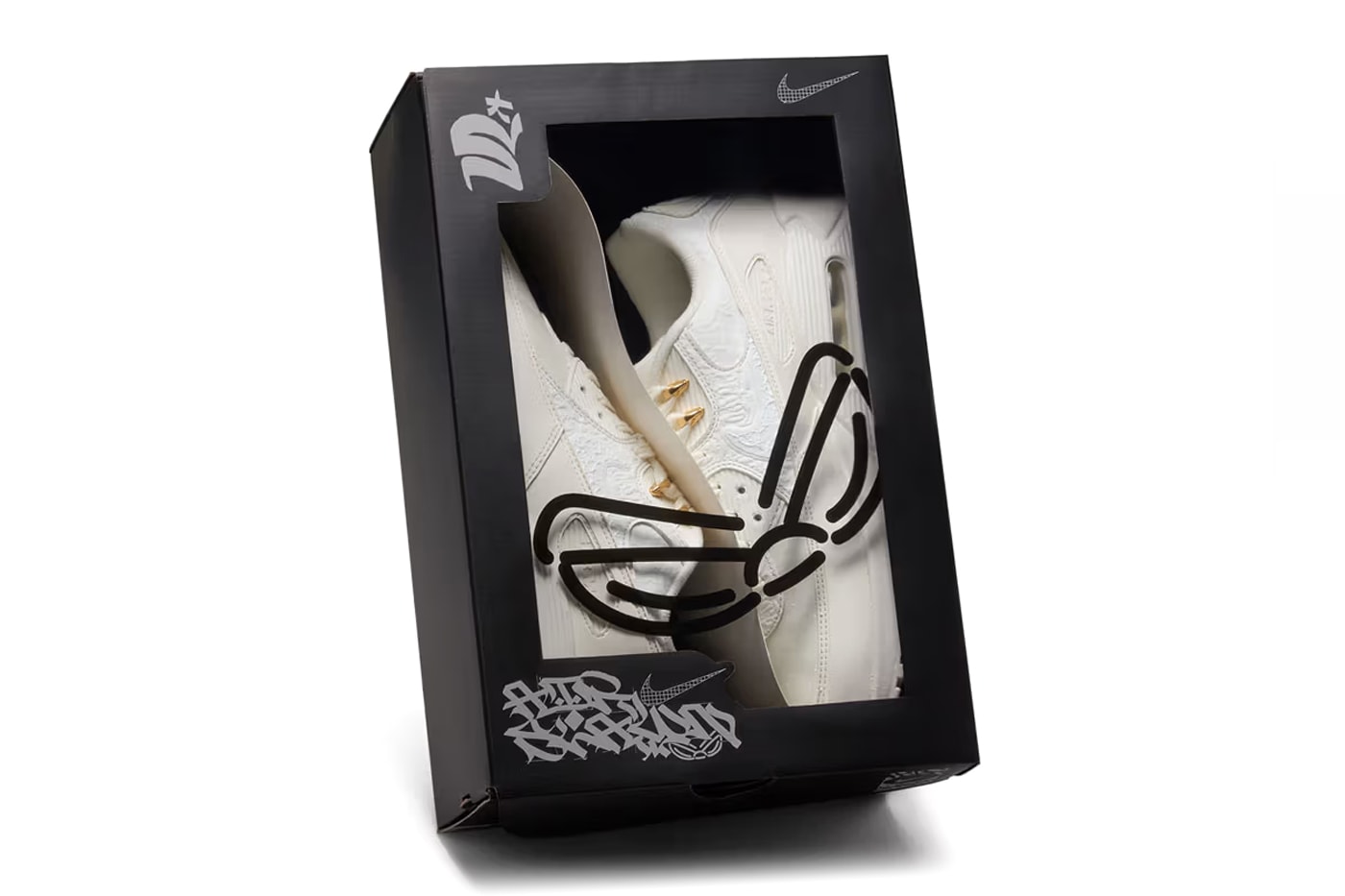 Olaolu Slawn Nike Air Max 90 Collaboration Sneakers Trainers Shoes Fashion Streetwear Artwork London UK Shoreditch Pop-Up