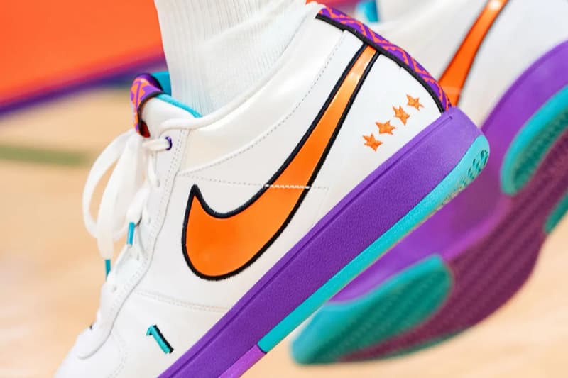 Devin Booker Reveal Flipped Nike Book 1 "1995 All-Star" PE Colorway white orange purple phoenix suns basketball nba game eastern conference team