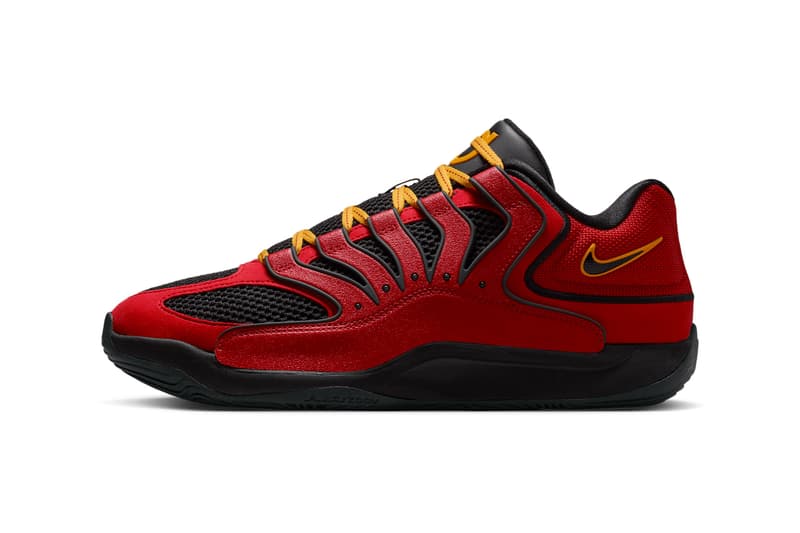 Nike KD 18 "Air Bakin" Has a Spring 2025 Release Date HV1992-600 Fire Red/Black-Amarillo kevin durant phoenix suns swoosh easy money sniper 