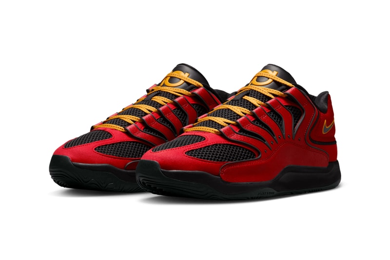 Nike KD 18 "Air Bakin" Has a Spring 2025 Release Date HV1992-600 Fire Red/Black-Amarillo kevin durant phoenix suns swoosh easy money sniper 