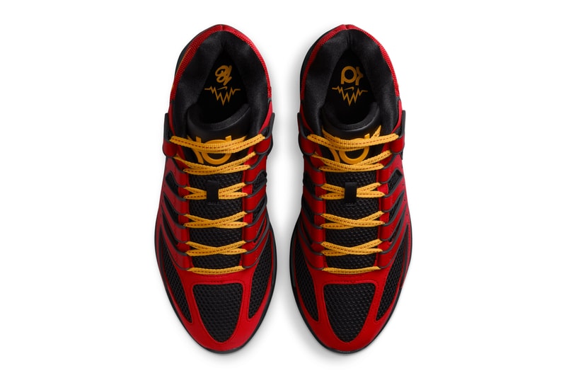 Nike KD 18 "Air Bakin" Has a Spring 2025 Release Date HV1992-600 Fire Red/Black-Amarillo kevin durant phoenix suns swoosh easy money sniper 