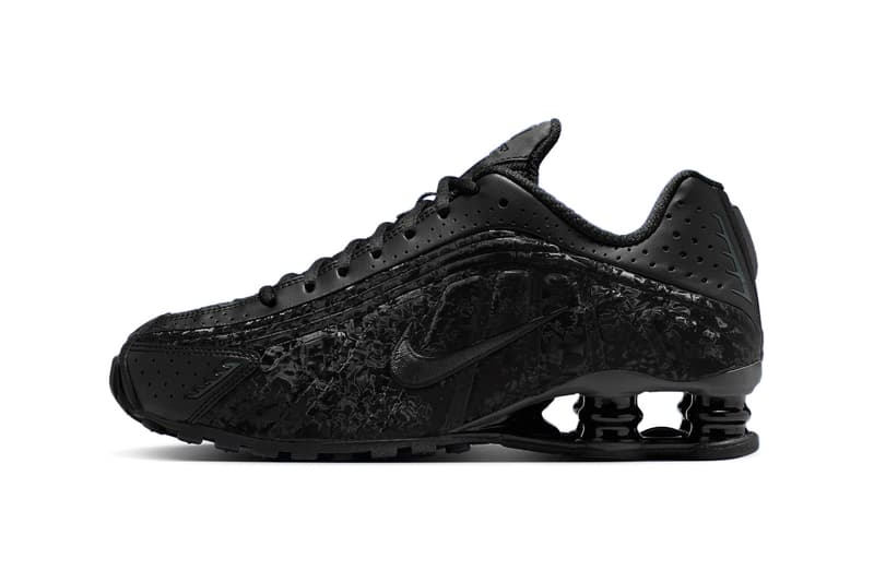 Nike Shox R4 "Black Floral" Black/Dark Smoke Grey HV1992-600 april 1 april fools sneakers martine rose swoosh retro