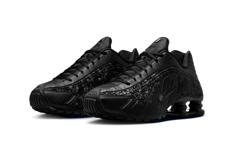 Nike Shox R4 "Black Floral" Black/Dark Smoke Grey HV1992-600 april 1 april fools sneakers martine rose swoosh retro