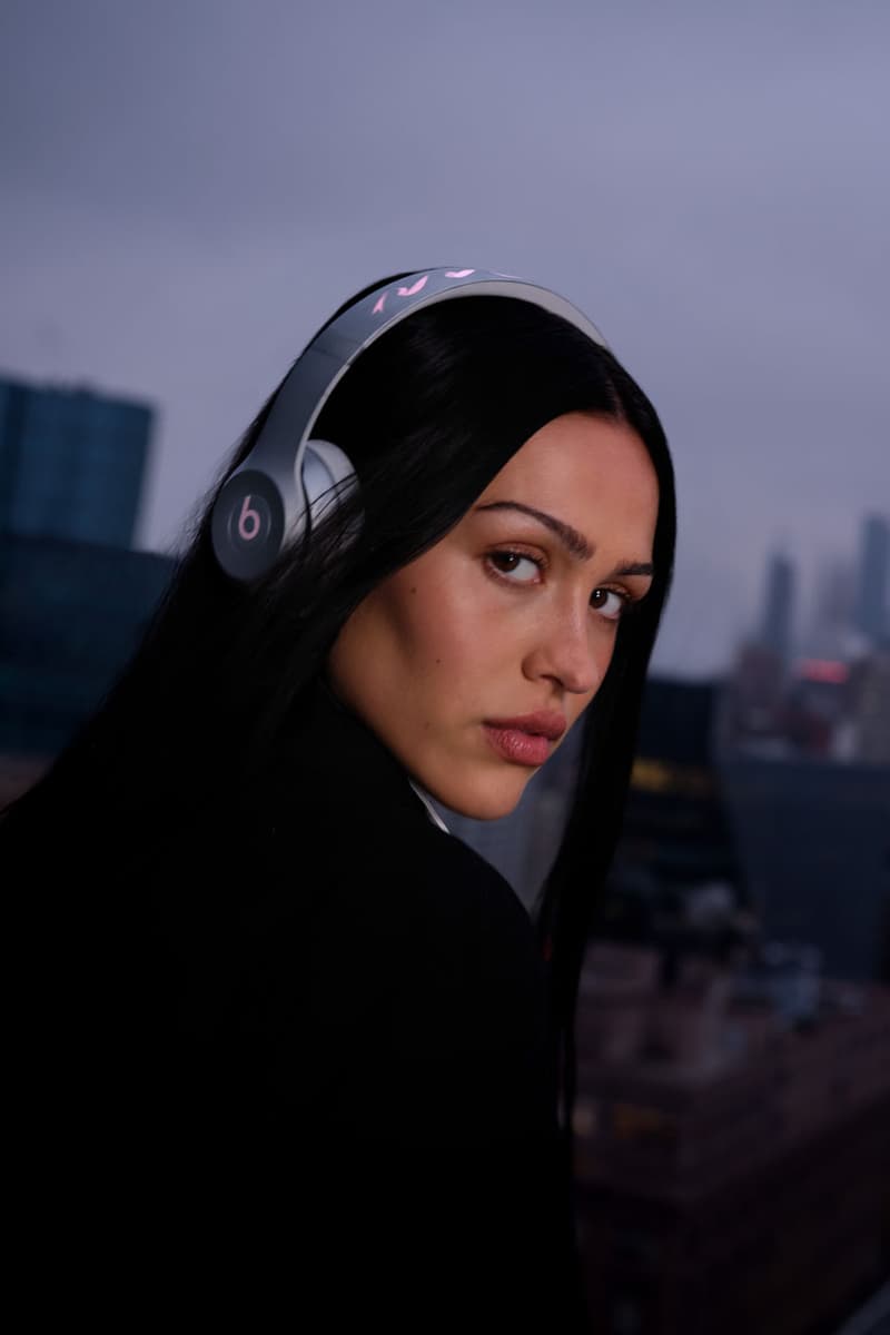 The Sandy Liang x Beats Solo 4 Has a Bow on Top release info tech headphones drop price pink salmon collab sportstyle music apple new york city soho store online webstore