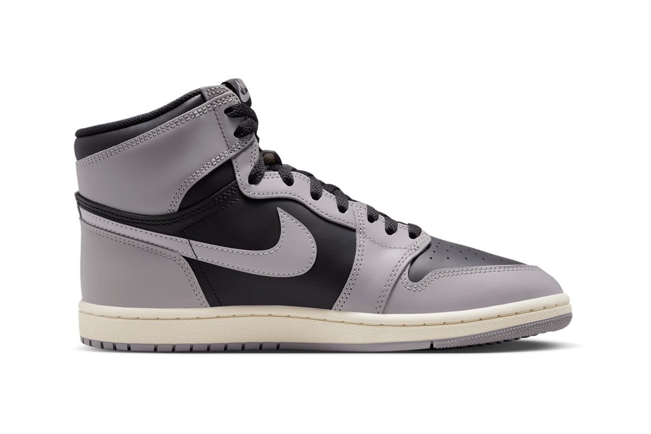 Air Jordan 1 Hi '85 "Irregular Shadow" Medium Grey-Black-Muslin HV6674-020 Summer 2025 swoosh jordan brand high top