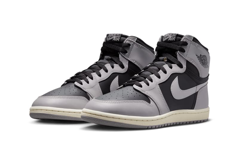 Air Jordan 1 Hi '85 "Irregular Shadow" Medium Grey-Black-Muslin HV6674-020 Summer 2025 swoosh jordan brand high top