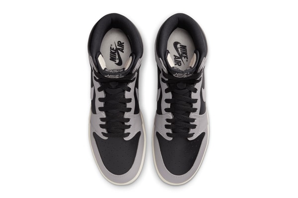 Air Jordan 1 Hi '85 "Irregular Shadow" Medium Grey-Black-Muslin HV6674-020 Summer 2025 swoosh jordan brand high top