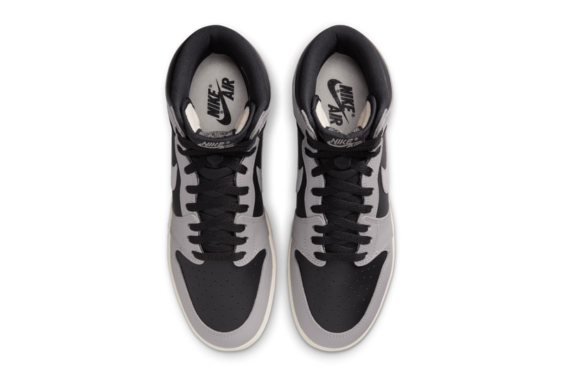 Air Jordan 1 Hi '85 "Irregular Shadow" Medium Grey-Black-Muslin HV6674-020 Summer 2025 swoosh jordan brand high top