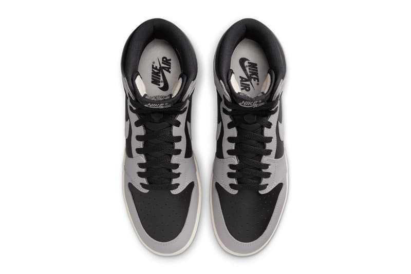 Air Jordan 1 Hi '85 "Irregular Shadow" Medium Grey-Black-Muslin HV6674-020 Summer 2025 swoosh jordan brand high top