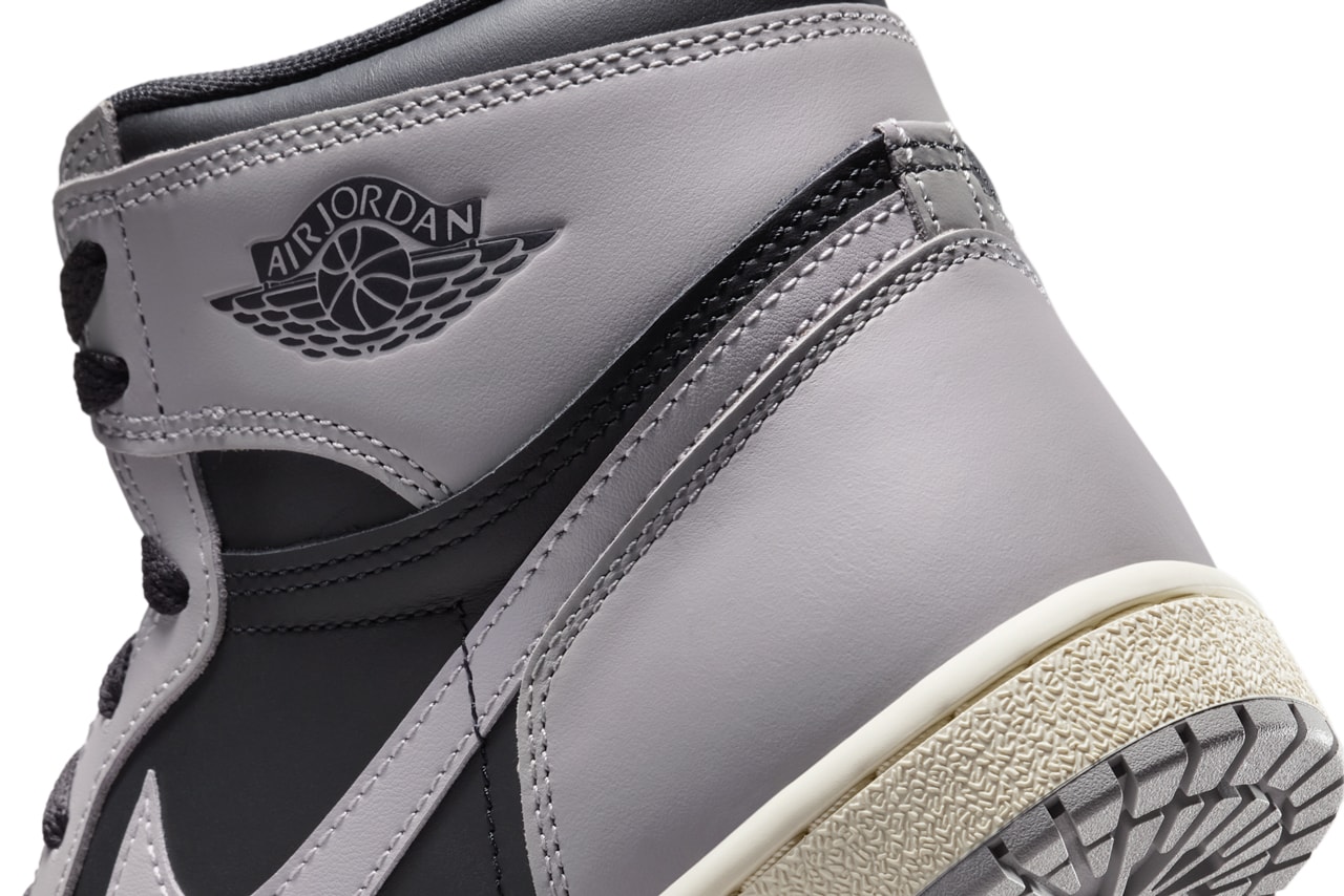 Air Jordan 1 Hi '85 "Irregular Shadow" Medium Grey-Black-Muslin HV6674-020 Summer 2025 swoosh jordan brand high top