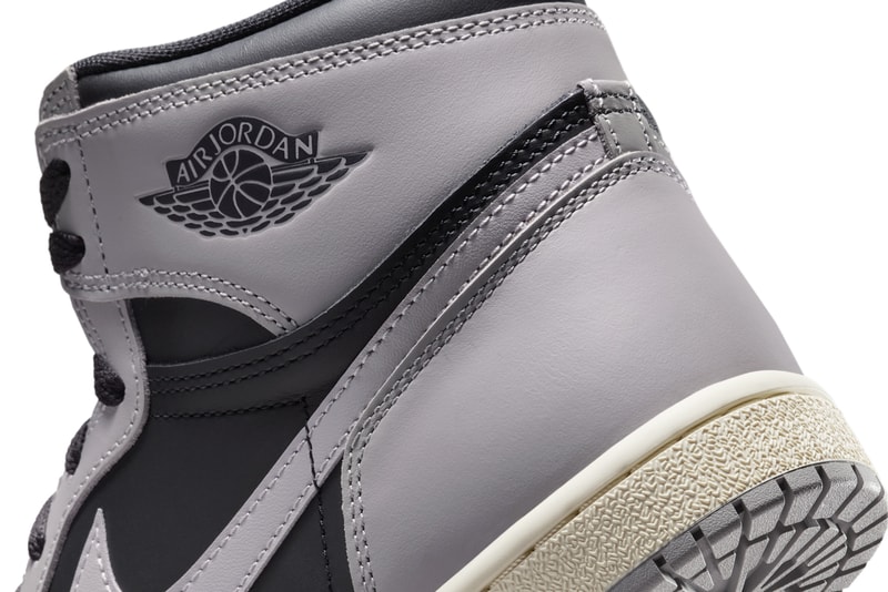 Air Jordan 1 Hi '85 "Irregular Shadow" Medium Grey-Black-Muslin HV6674-020 Summer 2025 swoosh jordan brand high top