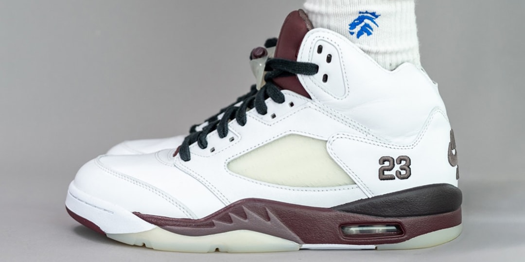 On-Foot Look at the A Ma Maniére x Air Jordan 5 "Violet Ore"