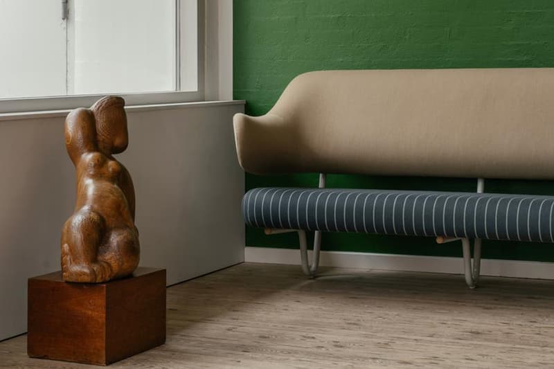 Finn Juhl Extended Aubertin Wall Sofa Reissue W. F. Aubertin Museum Jorn furniture Danish design