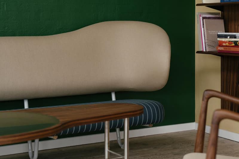 Finn Juhl Extended Aubertin Wall Sofa Reissue W. F. Aubertin Museum Jorn furniture Danish design