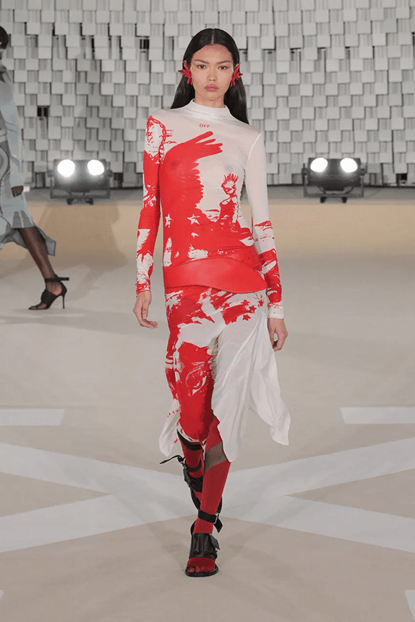 Off-White™ Fall Winter 2025 Paris Fashion Week ib kamara womenswear menswear doja cat burna boy runway show