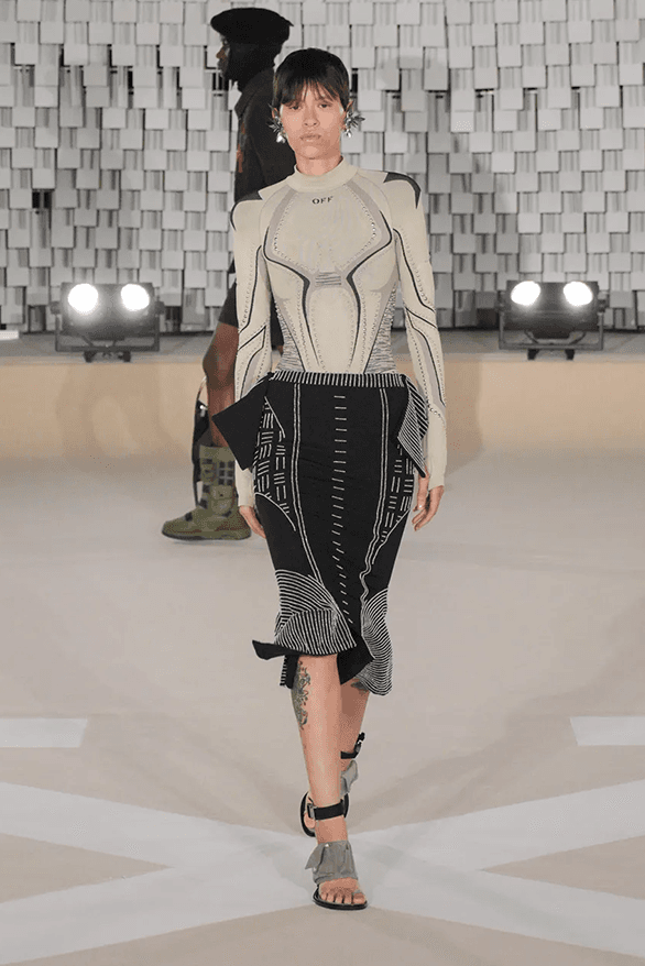 Off-White™ Fall Winter 2025 Paris Fashion Week ib kamara womenswear menswear doja cat burna boy runway show