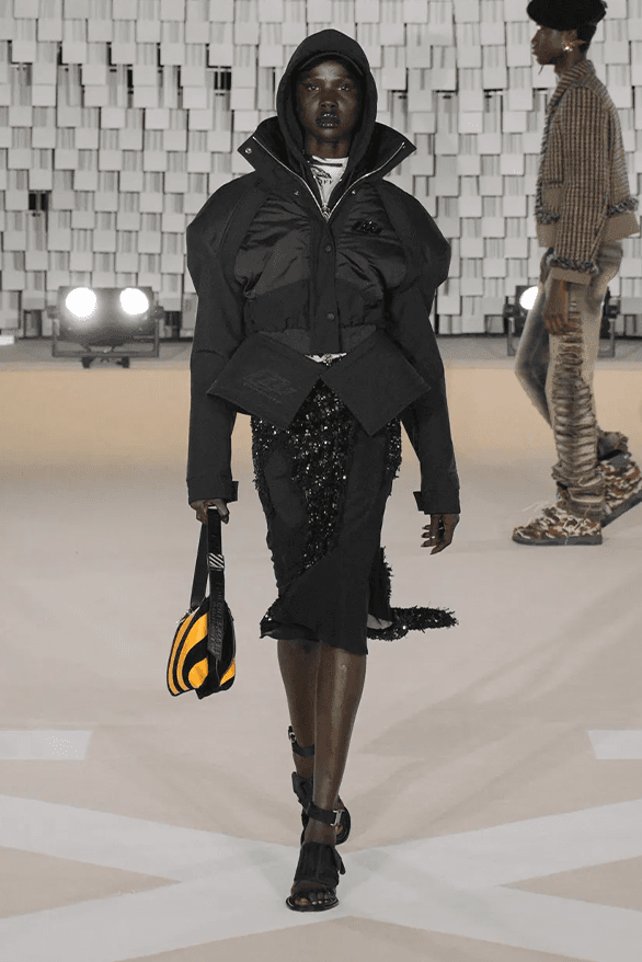 Off-White™ Fall Winter 2025 Paris Fashion Week ib kamara womenswear menswear doja cat burna boy runway show