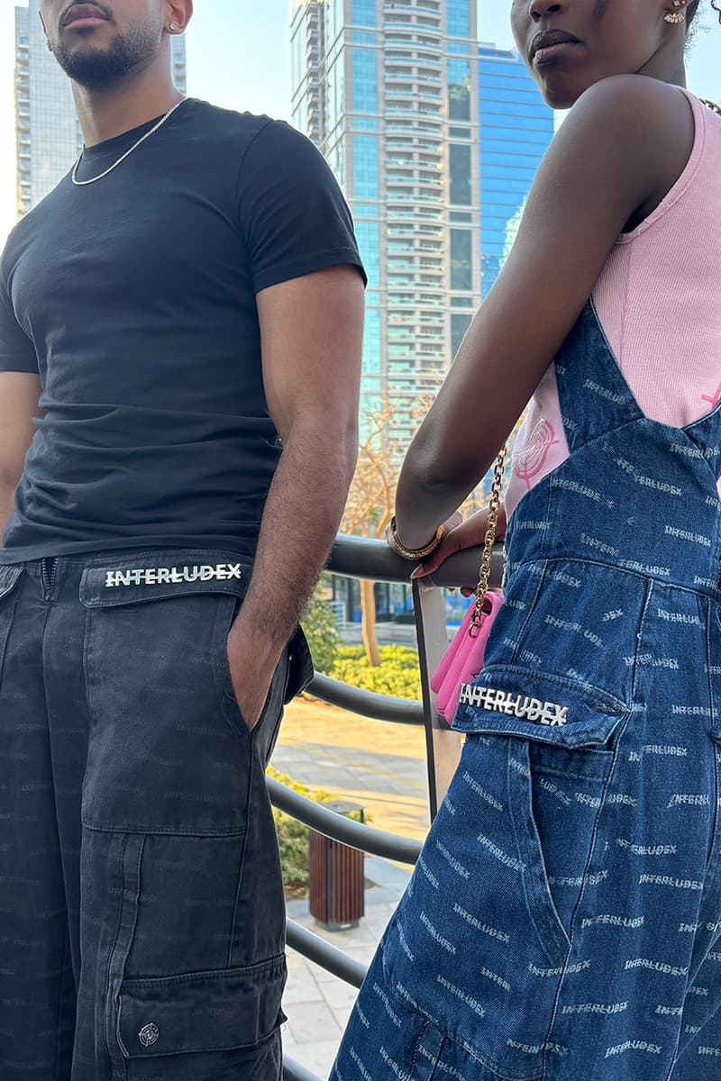 Interludex apparel streetwear fashion dubai united arab emirates iraq canada designer new reshape community denim print tracksuit high fashion