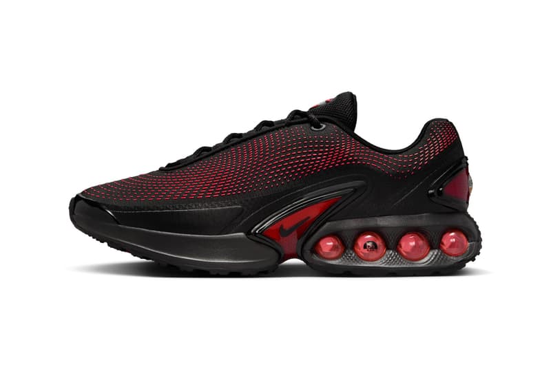 Official Look at the Nike Air Max DN "Bred" HV5235-002 black bright crimson swoosh