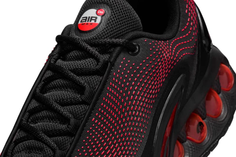 Official Look at the Nike Air Max DN "Bred" HV5235-002 black bright crimson swoosh