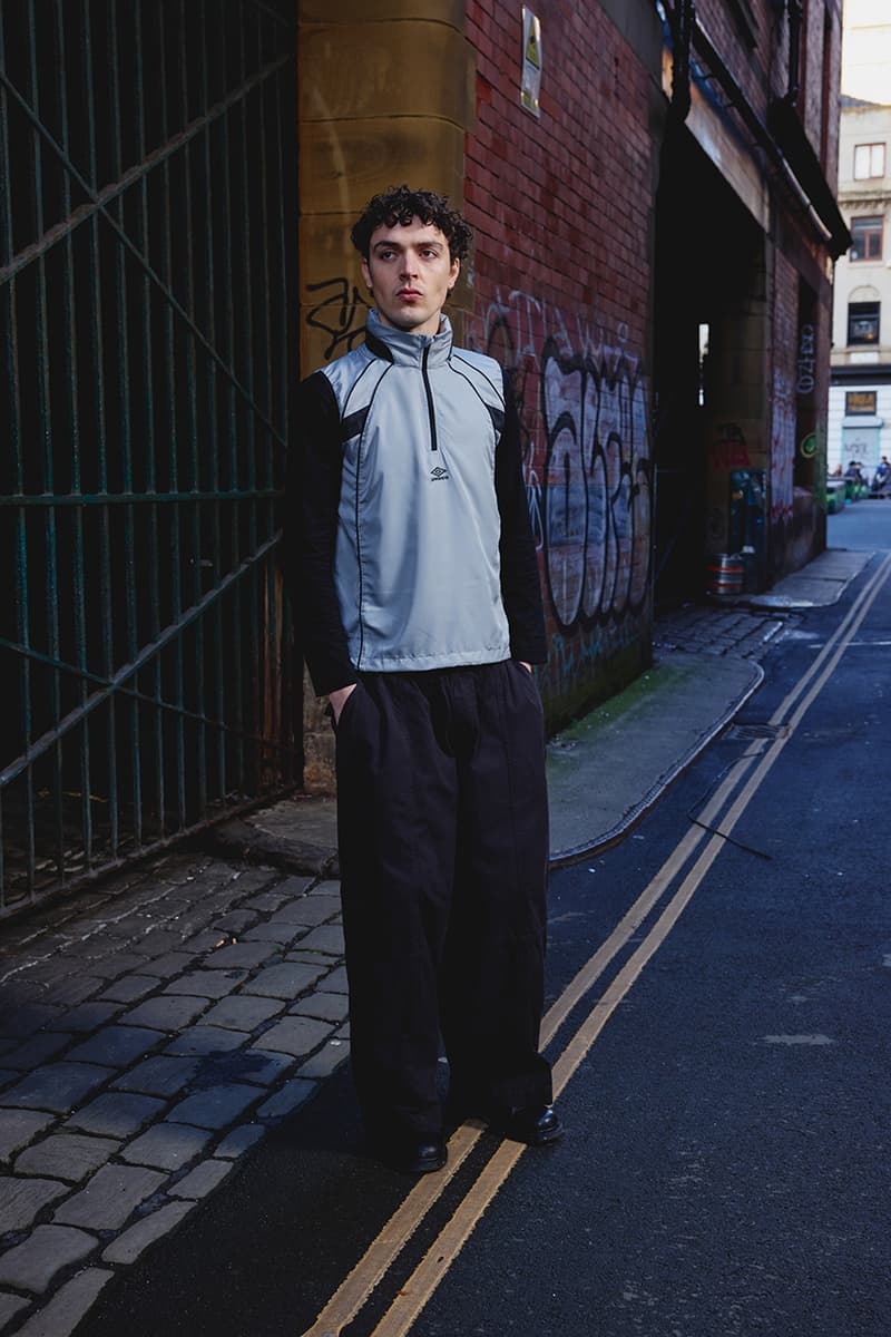 umbro football fashion sportswear collection spring summer 2025 bloke blokecore trend soccer heritage manchester united kingdom inspired palace supreme aries collaborations