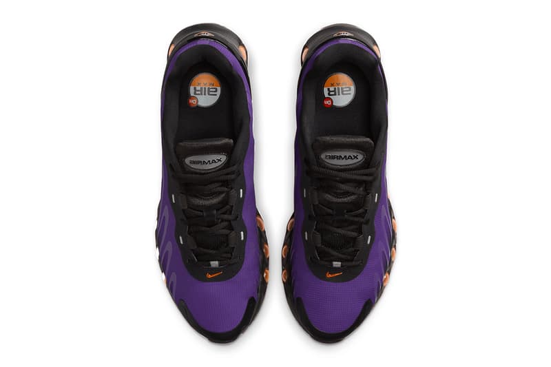 Nike Air Max Dn8 "Fierce Purple" Release Info Black/Fierce Purple-Indigo Burst-Total Orange FQ7860-009 1998 Air Max Plus “Voltage Purple"