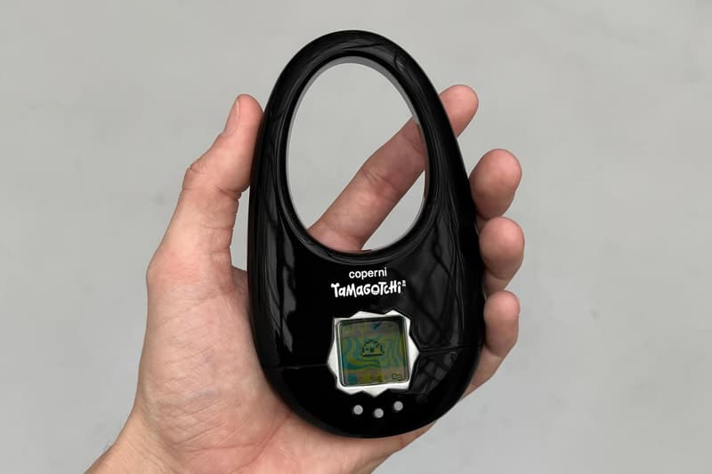 Closer Look at the Coperni x Tamagotchi Swipe Case bandai hand held game swipe bag paris fashion week fall winter 2025