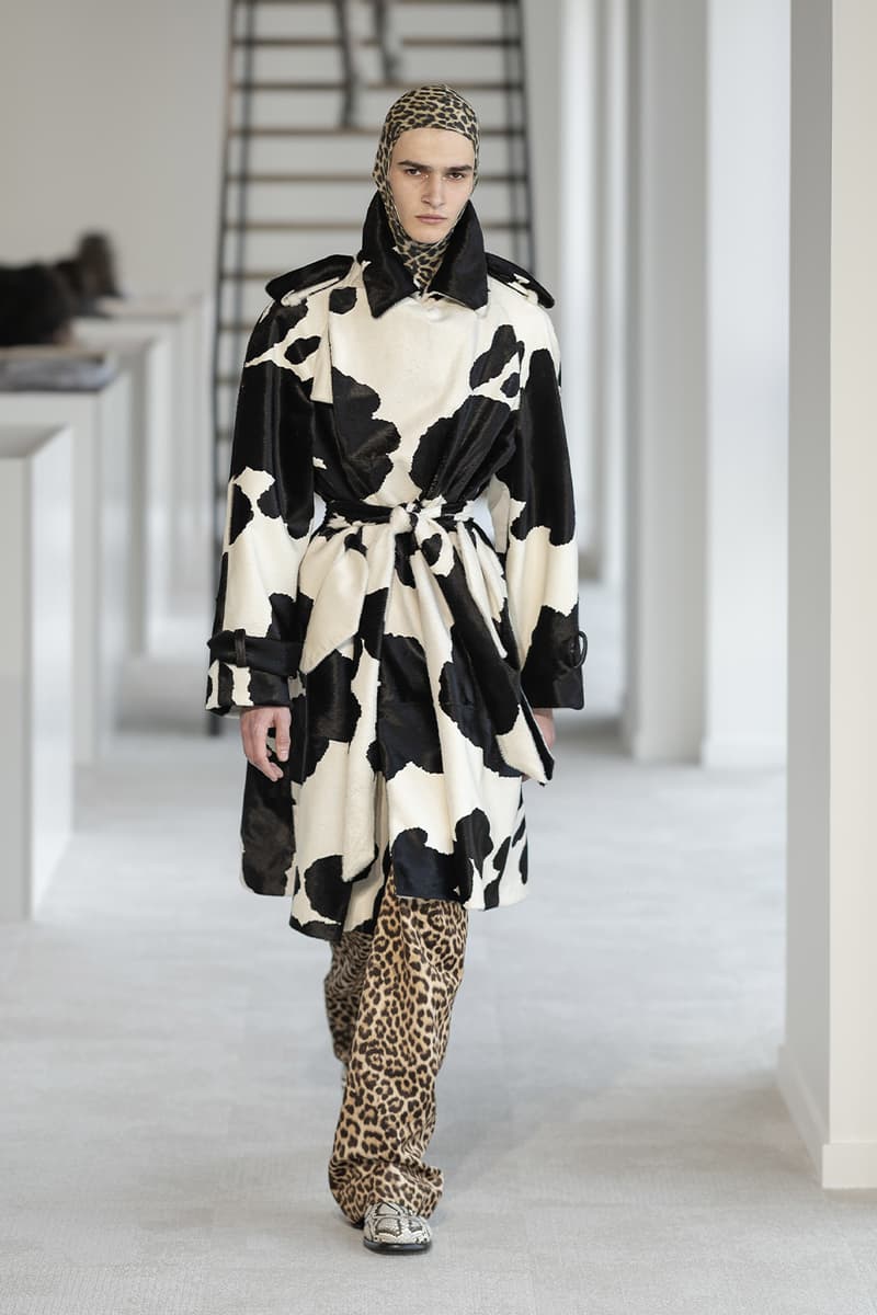 Duran Lantink FW25 Paris Fashion Week Runway Collection wild animal prints zebra alex consani tits out boobs voluptuous bouncy breast duranimals