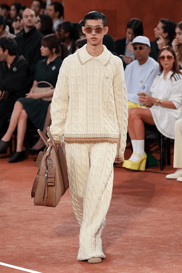 Lacoste Fall Winter 2025 Paris Fashion Week Pelagia Kolotouros womenswear menswear runway show roland garros tennis sportswear