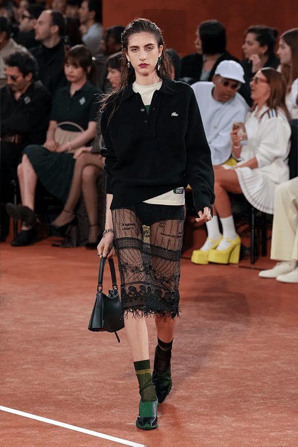 Lacoste Fall Winter 2025 Paris Fashion Week Pelagia Kolotouros womenswear menswear runway show roland garros tennis sportswear