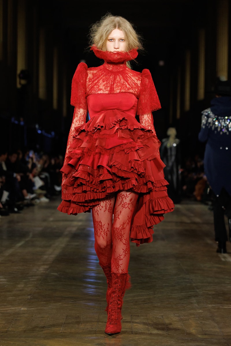 alexander mcqueen red dress runway The magic of McQueen