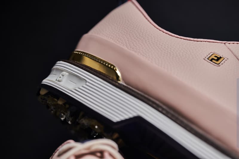 footjoy by jon buscemi players championship tpc sawgrass field lx premiere series court le rose dust pink gold spiked spikeless golf shoe release date price list buy guide