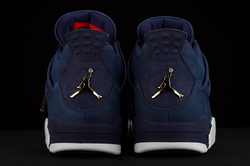 Jordan Brand Pays Homage to "Howard University" With Air Jordan 4 2025 PE detailed look shoes navy white hbcu