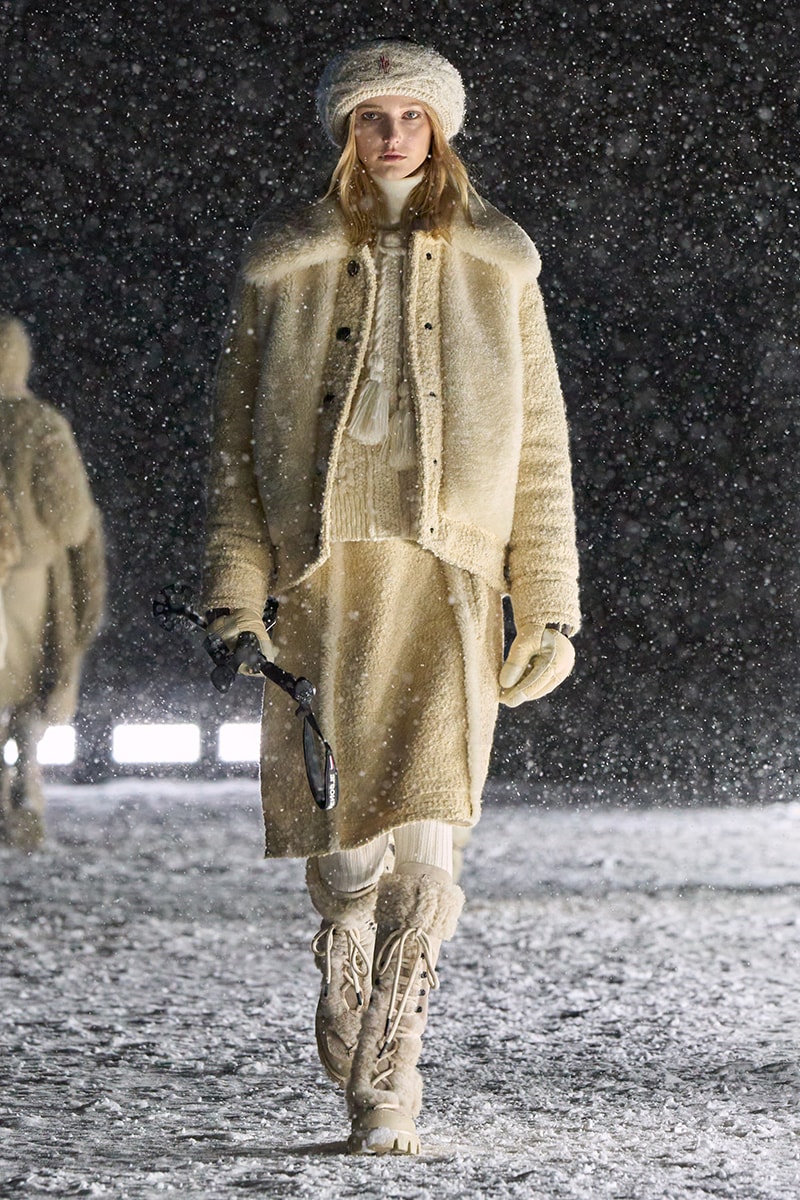 Moncler Grenoble FW25 Runway Collection courchevel altiport puffer jackets penn badgley doutzen adrien brody kate moss anne hathaway shaun white brooklyn beckham nicola peltz Remo Ruffini