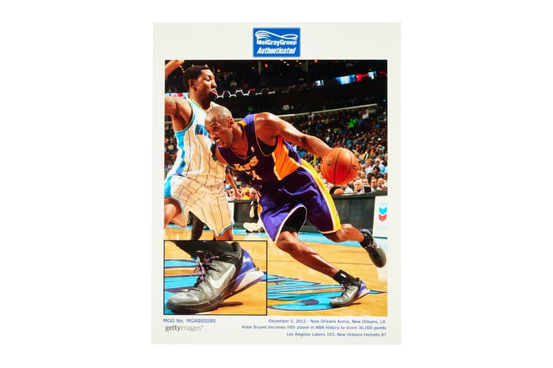 Sotheby's Is Auctioning Kobe Bryant's 30K Point Milestone Nike Kobe 7 game worn signed autographed surpassing wilt chamberlain kareem abdul jabbar karl malone michael jordan dirk nowitzki lebron james kevin durant