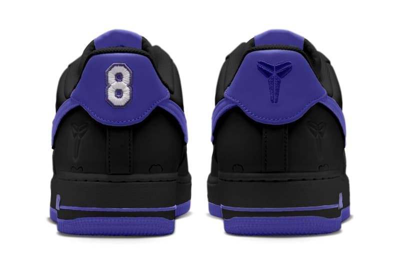 Kobe Bryant x Nike Air Force 1 Low "Persian Violet" Rumored to Release Persian Violet/Black II7062-500 black mamba swoosh