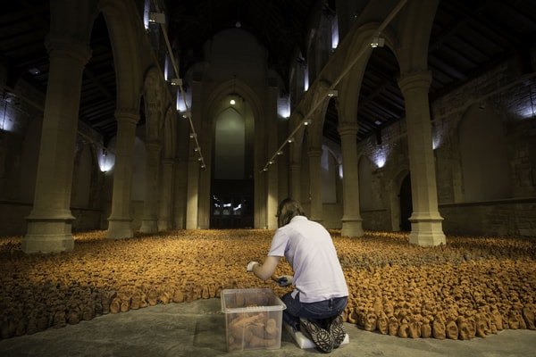 nasher sculpture center antony gormley dallas exhibition retrospective survey