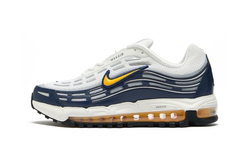 Nike Air Max TL 2.5 “Michigan” "“White/Varsity Maize/Midnight Navy/Wolf Grey-Black“" FZ4110-103 Release Info