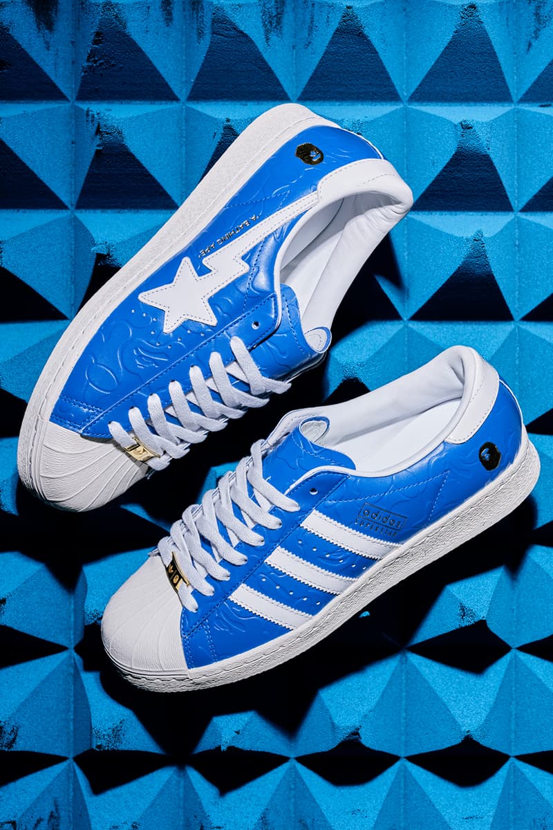 BAPE adidas Superstar SS25 JR2701 Release Info date store list buying guide photos price Footwear White blue JR2702 sstr v