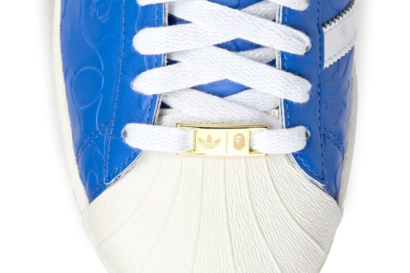 BAPE adidas Superstar SS25 JR2701 Release Info date store list buying guide photos price Footwear White blue JR2702