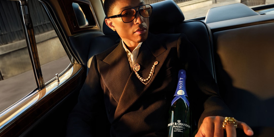 Pharrell Is Toasting His Birthday With Bow-Tied Moët & Chandon Bottles