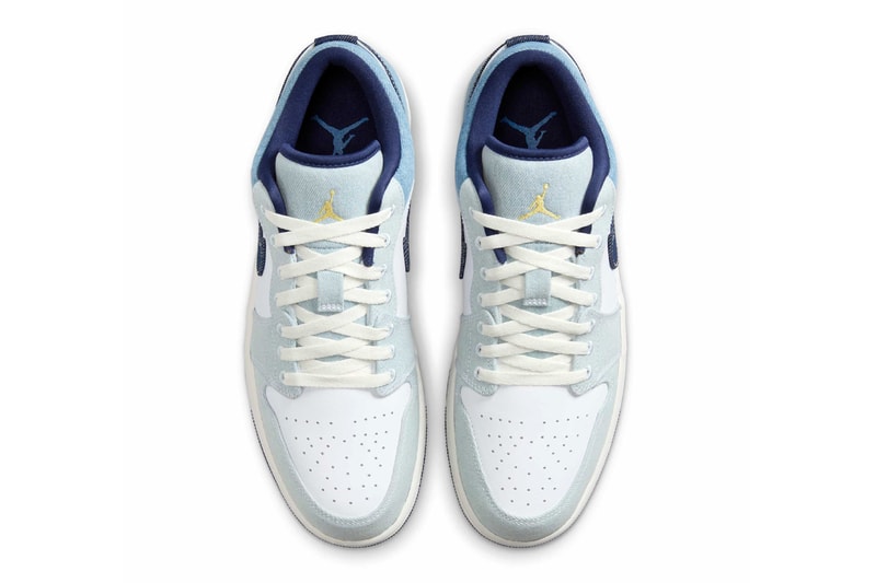 Nike Air Jordan 1 Low Denim "White/Sail/Star Blue/Midnight Navy" IH0648-141 Release Info Swoosh Jordan Brand