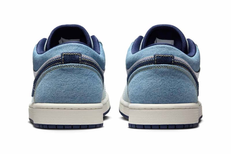 Nike Air Jordan 1 Low Denim "White/Sail/Star Blue/Midnight Navy" IH0648-141 Release Info Swoosh Jordan Brand