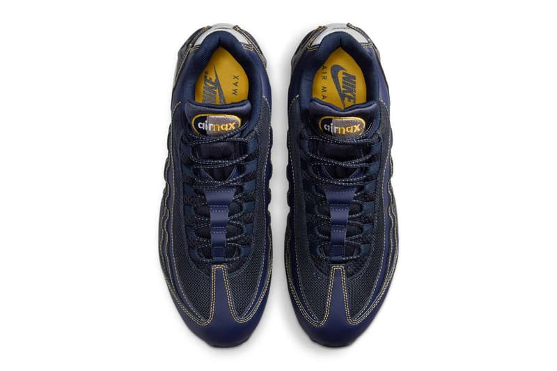 Nike Air Max 95 OG "Obsidian/Varsity Maize" IB7936-400 Release info university of michigan wolverines school swoosh air max day