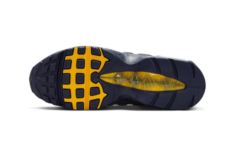 Nike Air Max 95 OG "Obsidian/Varsity Maize" IB7936-400 Release info university of michigan wolverines school swoosh air max day