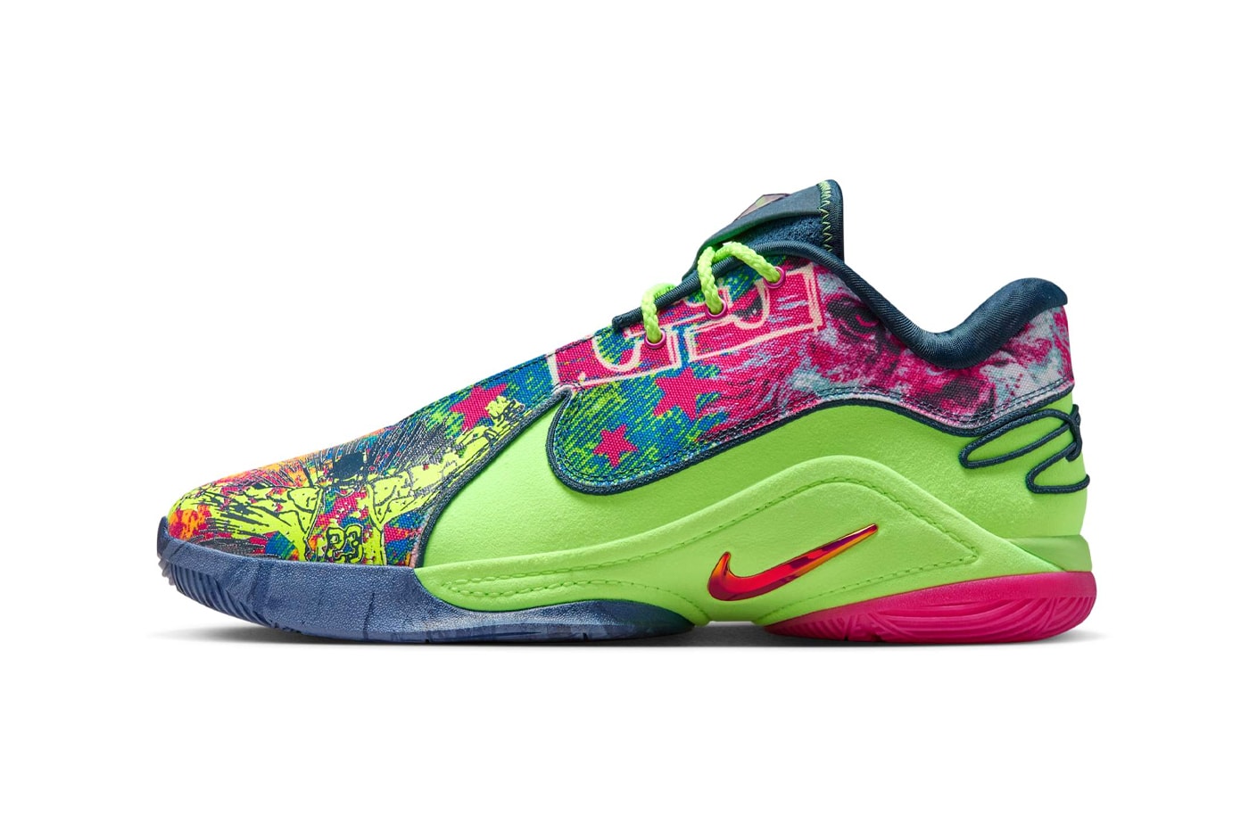 Official Look at the Nike LeBron 22 "Bryce's World" HV8451-400 Blustery/Ghost Green-Diffused Blue-Fireberry april 2025 swoosh lebron james gang