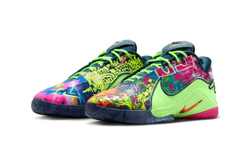 Official Look at the Nike LeBron 22 "Bryce's World" HV8451-400 Blustery/Ghost Green-Diffused Blue-Fireberry april 2025 swoosh lebron james gang