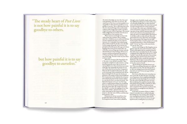 A24 Reveals 'Past Lives' Screenplay Book release info celine song movie film director release info screen price conversation photobook photo 