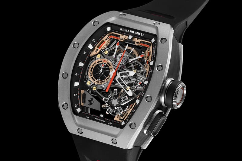 Richard Mille RM 43-01 Tourbillon Split-Seconds Chronograph Ferrari Info microblasted titanium Carbon TPT® Lewis Hamilton Charles Leclerc