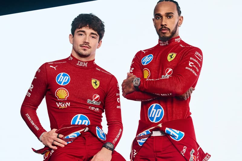 Richard Mille RM 43-01 Tourbillon Split-Seconds Chronograph Ferrari Info microblasted titanium Carbon TPT® Lewis Hamilton Charles Leclerc